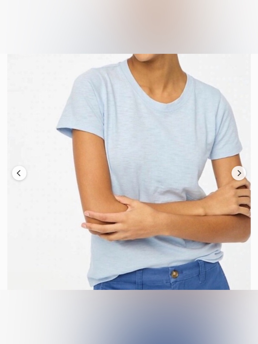 J. Crew Women’s Girlfriend short Sleeve Tee T-shirt Size Large